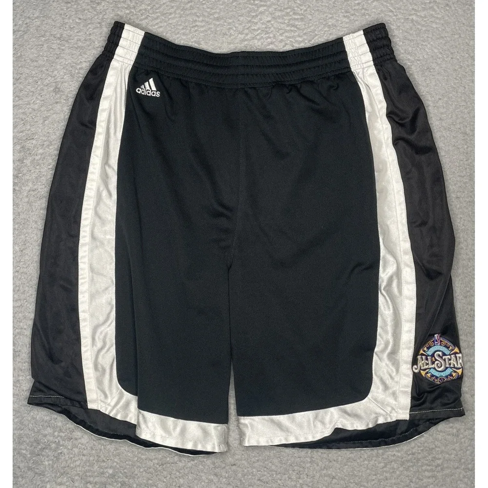 Adidas NBA New Orleans All Star 2008 Shorts Mens Large Black‎ Basketball Y2K